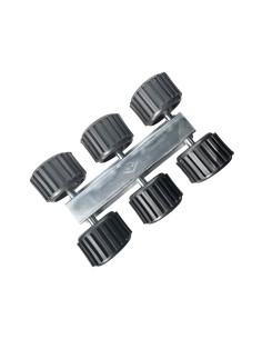 Cama con rodillo x6 acanalado negro Roan