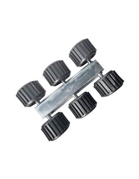 Cama con rodillo x6 acanalado negro Roan