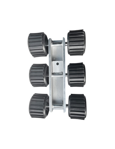 Cama con rodillo x6 acanalado negro