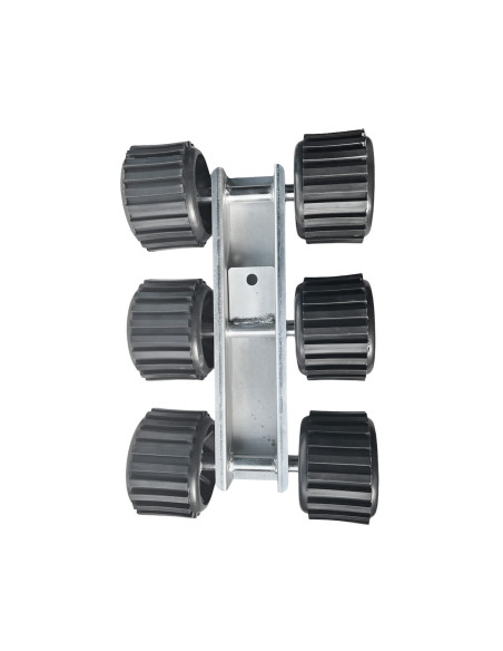 Cama con rodillo x6 acanalado negro