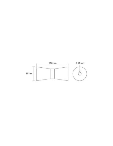 Rodillo termoformado doble cono chico 150 mm