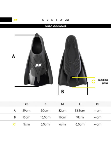 Aletas de natación Aquon Jet Fin