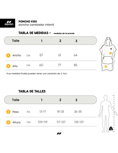 Poncho Aquon Summer Niños
