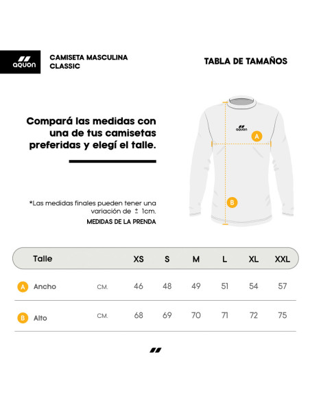 Lycra Aquon Classic UV manga larga Hombre