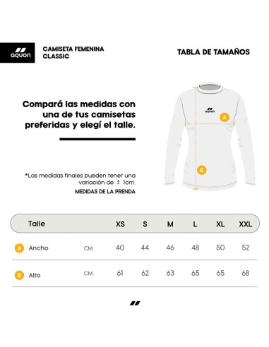 Lycra Aquon Classic UV manga larga Mujer