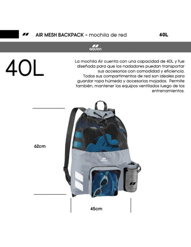 Mochila de red Aquon Air Mesh Backpack 40L