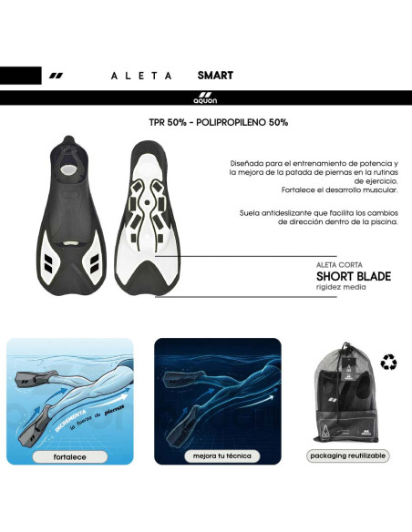 Aletas de natación Aquon Smart Fin